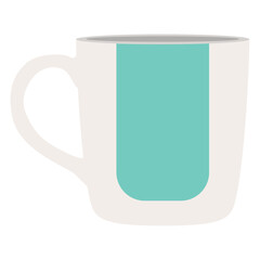 Isolated colored abstract coffee cup icon Vector