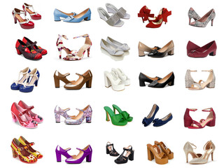 set of shoes , collection of shoes, 