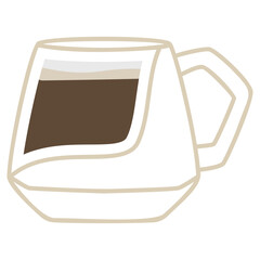 Isolated colored abstract coffee cup icon Vector