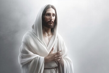 Jesus Christ the resurrection and the life. Generative AI