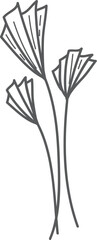Fototapeta na wymiar botanical flower line art 