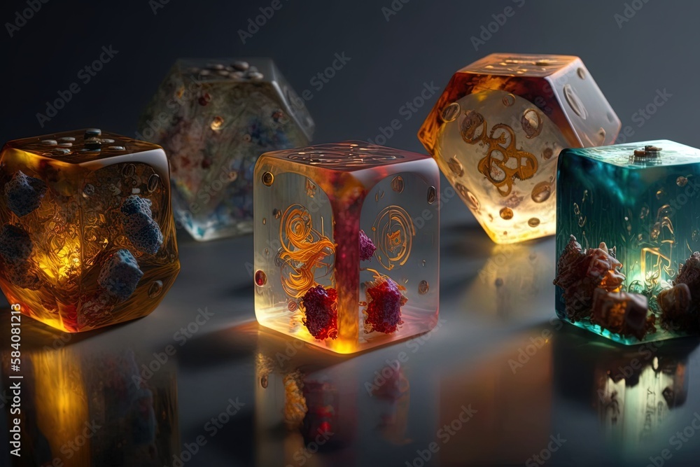 Poster transcending mundane norms by experiencing exotic dice games generative ai