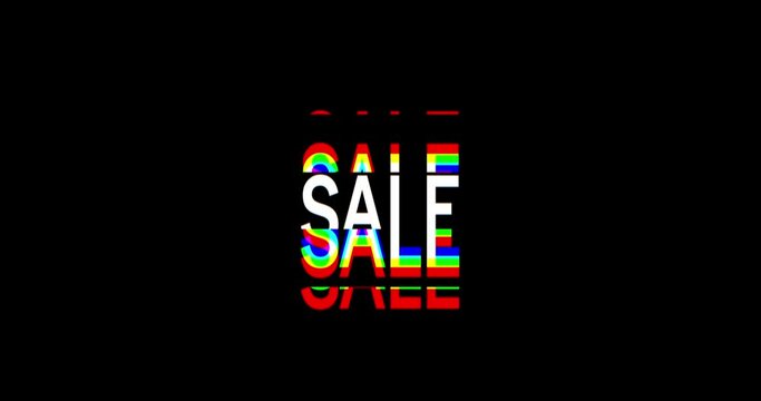Sale typography. Sale loop animation. Advertising animated banner. Kinetic typography animation. Kinetic style word sale. 4K resolution discount background