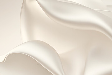 Flowing satin waves add to the elegance of a white silk textured fabric background that is both soft and stunning.
