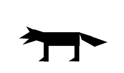 silhouette of a fox