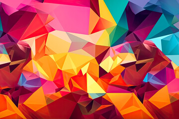 Abstract 2D geometric colorful background. - Shape, Design, Triangle, Square, Circle, Polygon, Rhombus, Prism.