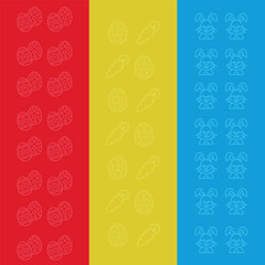 easter egg red yellow and blue background