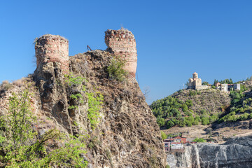 Ruins of Narikala Fortress in Old Town of Tbilisi, Georgia