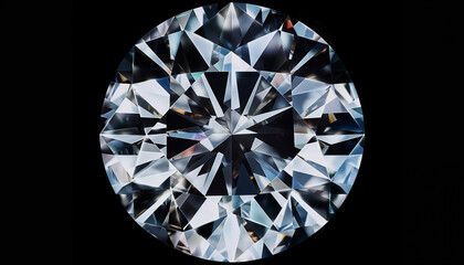 diamond carat on black background, Generative AI