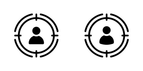Headhunting, user vector icon. Target audience. Customer, client targeting