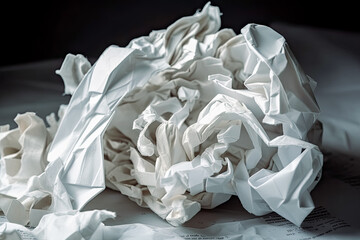 flat White paper texture crumpled. - Flat, white, paper, texture, crumpled, wrinkled, background, surface, grunge
