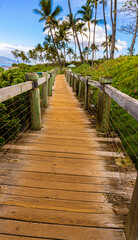 The Wailea Beach Path Leading to Ulua Beach, Maui, Hawaii, USA