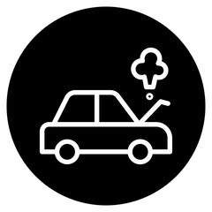 broken car glyph icon