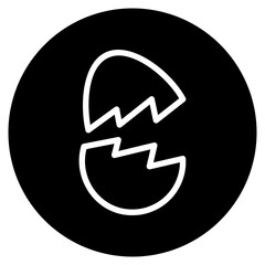 broken eggs glyph icon