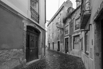 Naklejka premium Lisbon Portugal Old City Old Road Old Train