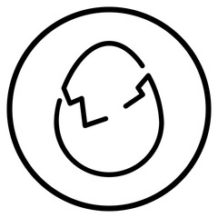 cracked egg icon