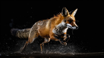 Fototapeta premium Immersive Wilderness Experience: Dive into the Depths of Pristine Nature as Majestic Wild Animals Emerge from the Shadows in 8K Ultra-High Definition Detail and Clarity