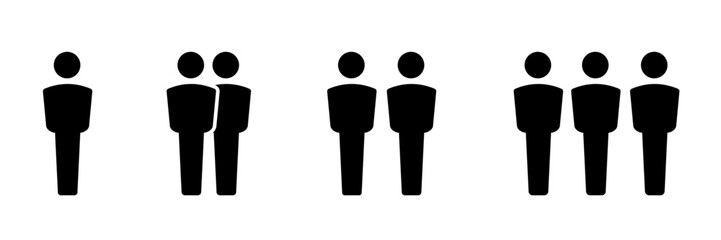 Team vector icons set