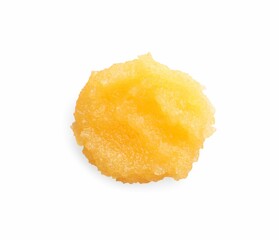 Sample of scrub on white background, top view