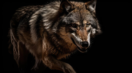 Obraz premium Immersive Wilderness Experience: Dive into the Depths of Pristine Nature as Majestic Wild Animals Emerge from the Shadows in 8K Ultra-High Definition Detail and Clarity