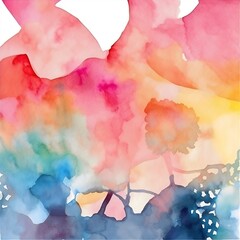 Colorful watercolor background created with AI