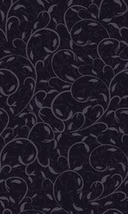 Blackberry block printed brocade floral pattern
