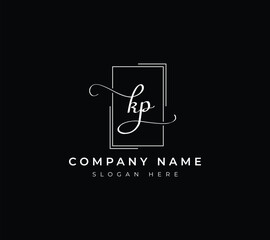 The flat abstract initial letter HP logo icon incorporates two abstract shapes in the black-and-white creative process.