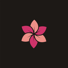 Flower logo. Vector sign icon logo template. Vector illustration