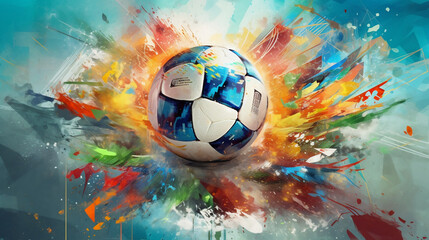 soccer ball on the world
