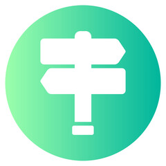 signpost gradient icon