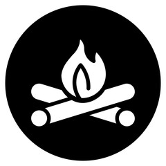 campfire glyph icon