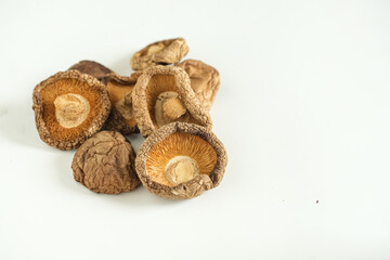 shitake mushroom in white background