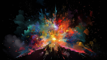 Starry Splendor - Abstract Illustration of a Cosmic Phenomenon