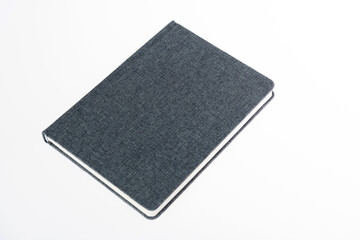 Gray book on white background