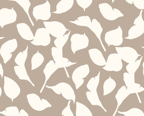 Obraz premium Seamless geometric leaves pattern. Modern soft print.