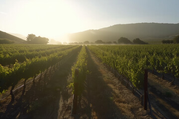 Sunrise Vineyard made with generative ai