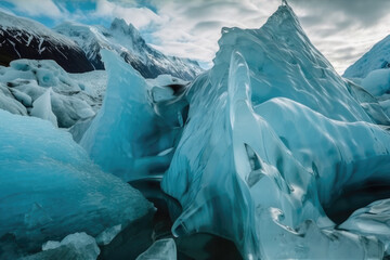 Glacier made with generative ai