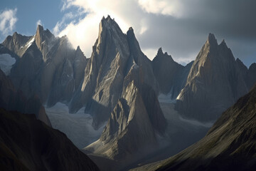 Towering Mountains made with generative ai