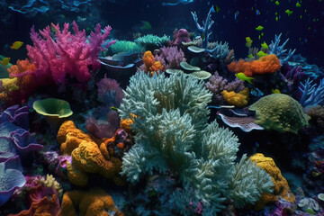 Fototapeta na wymiar Vibrant Coral Reef made with generative ai