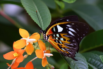 Butterfly in Garden made with generative ai