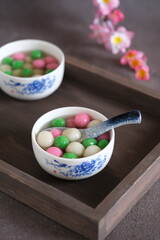 tang yuan, chinese glutinous rice balls, onde