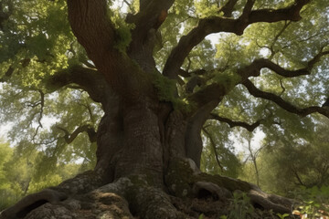 Ancient Oak Tree made with generative ai