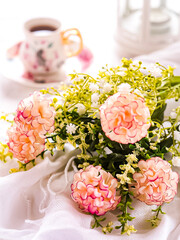still life flowers on the table
