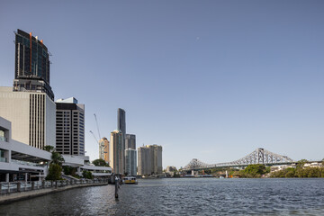 Naklejka premium The Iconic Story Bridge on the Brisbane river in Queensland, Australia