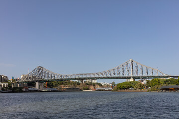 The Iconic Story Bridge on the Brisbane river in Queensland, Australia