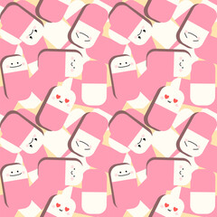 seamless pattern with hand drawn.