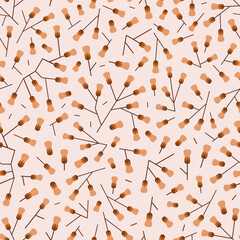 Herbaceous prickly stylized “unwanted” plant aka weed surface pattern for printed products or digital realm. Weeds provide flowers for pollinating insects, cultivate life and stabilize the soil. 