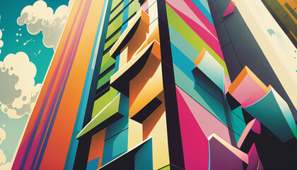 colorful pencil art for school education background