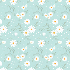ox eyedaisy seamless pattern fabric pattern