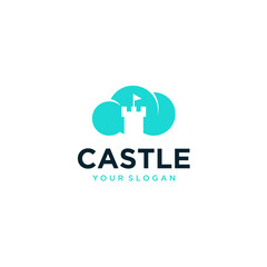   vector castle logo design